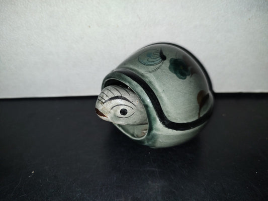 A5- Tortuga Minimalista A 2 Piezas De Cerámica Mexicana Decorada - 80'S