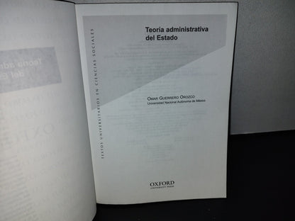 124- Teoría Administrativa Del Estado - Omar Guerrero Orozco - 2000