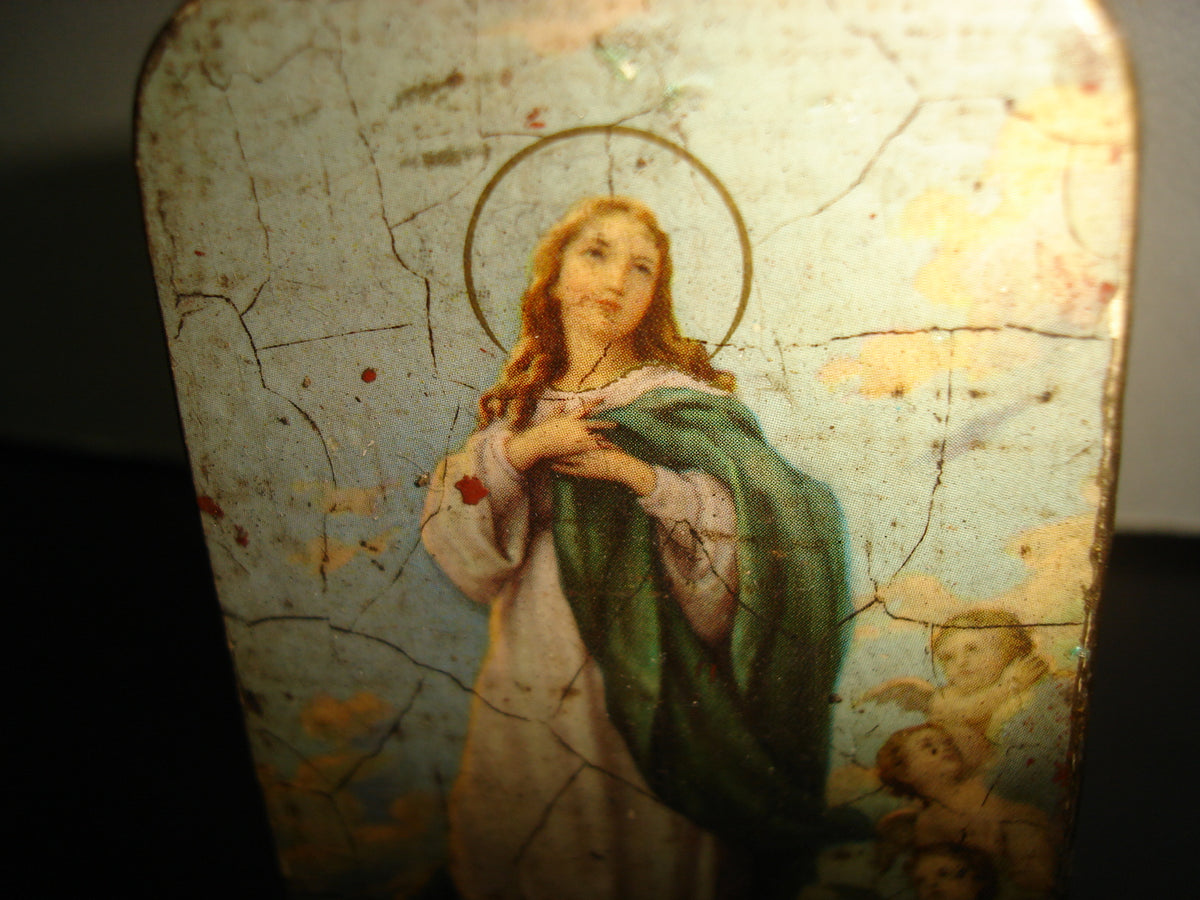 A2- Antiguo Cromo Virgen La Imaculada Concepción - 50'S 60'S