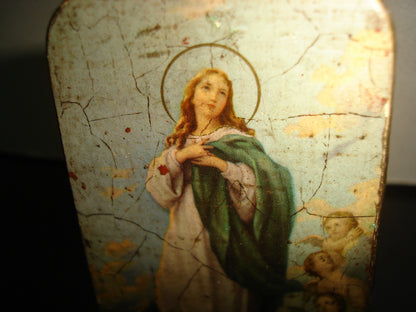 A2- Antiguo Cromo Virgen La Imaculada Concepción - 50'S 60'S