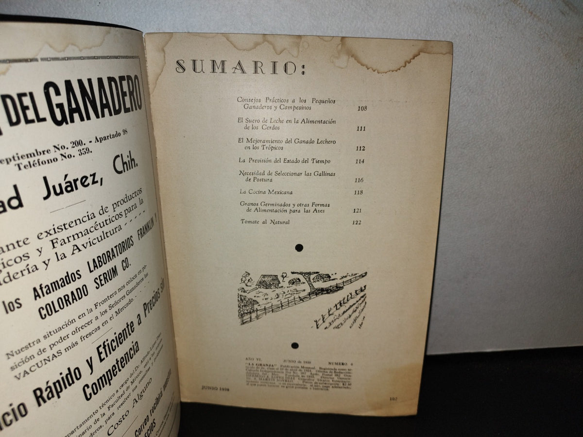 64- La Granja. Magazine Sobre Agricultura, Ganadería En Industrias Rurales Año Vi, No. 6, Junio 1938