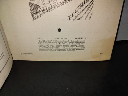 64- La Granja. Magazine Sobre Agricultura, Ganadería En Industrias Rurales Año Vi, No. 6, Junio 1938