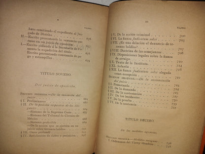 63- Legislación Y Jurisprudencia Sobre Los Terrenos Baldíos - Wistano Luis Orozco - Tomo II - México. Imp. De EL TIEMPO, Cerca De Santo Domingo Número 4 - 1895