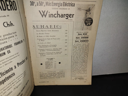 64- La Granja. Magazine Sobre Agricultura Ganadería En Industrias Rurales Año Vi N. 10, Octubre 1938