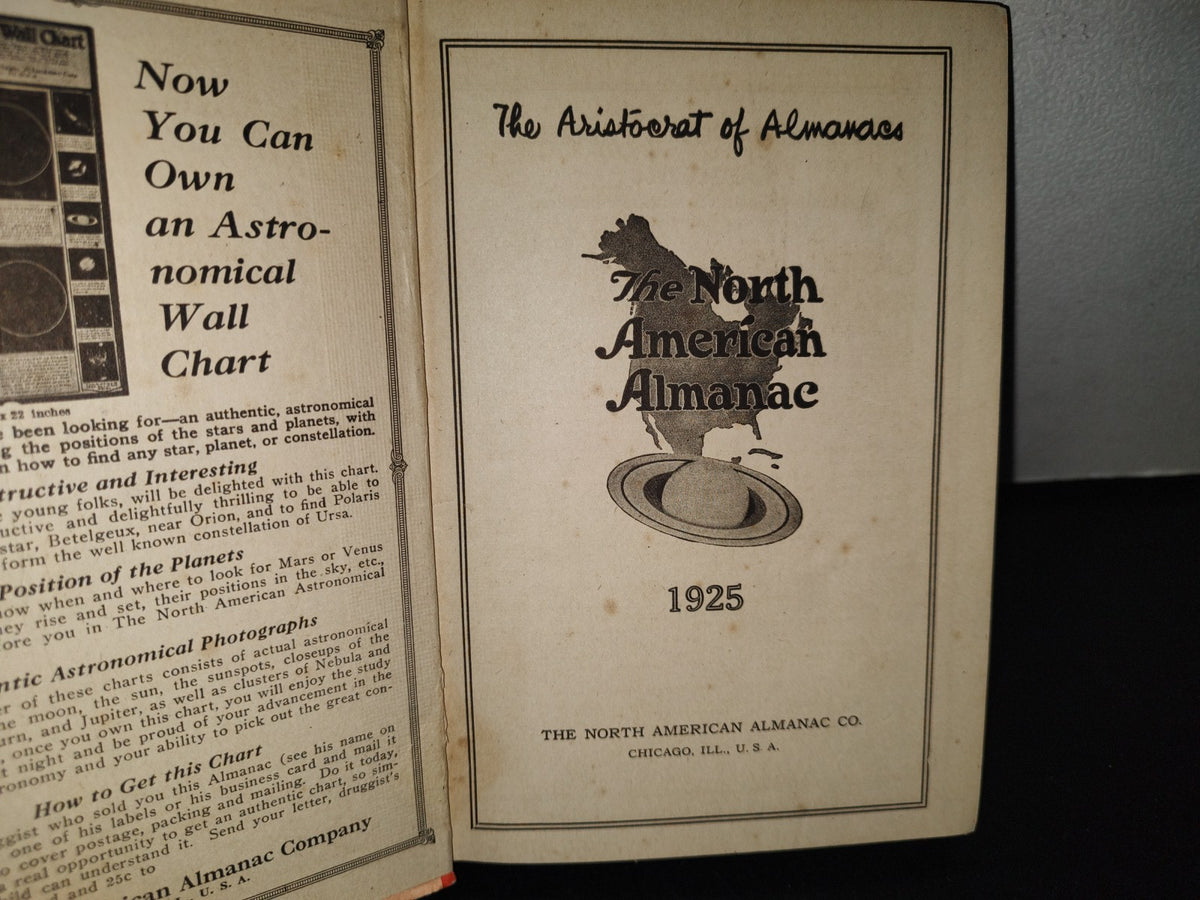 98- The North American Almanac 1925. Chicago Ill., U.S.A.