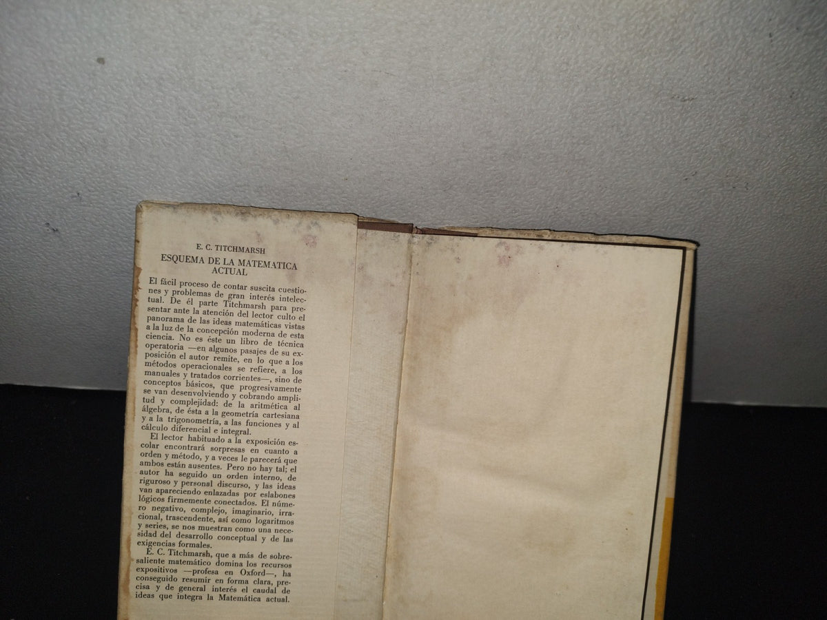 87-2- Esquema De La Matemática Actual - E. C. Titchmarsch - 1966