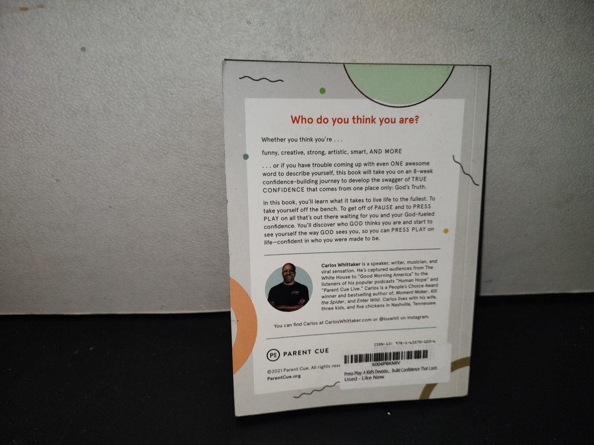 220- Press Play. A Kid'S Devotional To Build Confidence That Lasts - Carlos Whttaker - First Edition 2021