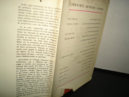 169- Francés - J'Ai Vu Vivre Israël - Henri Amouroux - 1958