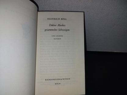 128- Alemán. Doktor Murkes Gesammeltes Schweigen - Heinrich Böll - 1972