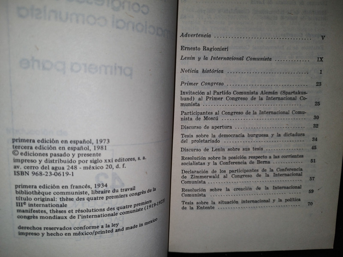 48- Los Cuatro Primeros Congresos De La Internacional Comunista. Primera Parte