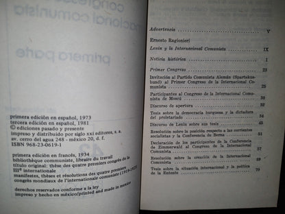 48- Los Cuatro Primeros Congresos De La Internacional Comunista. Primera Parte