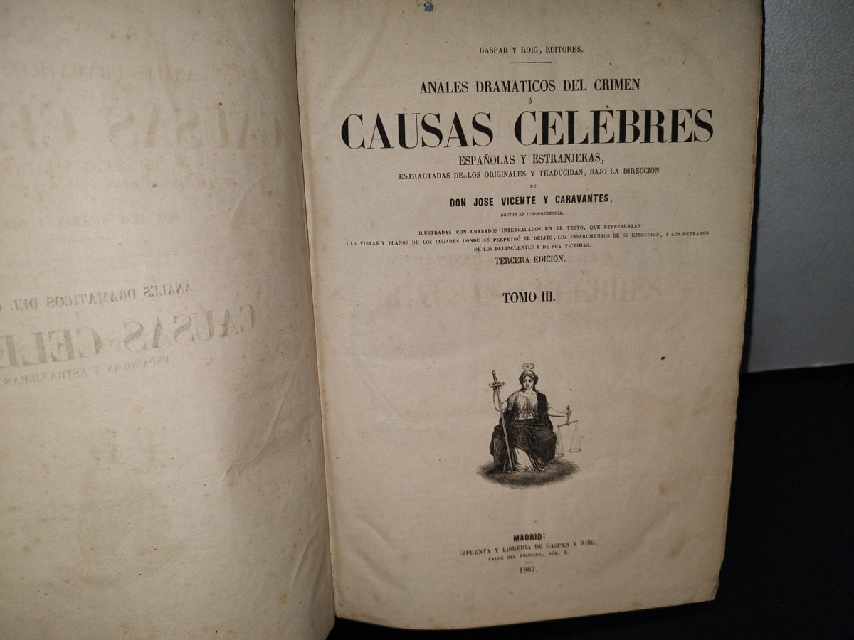 59- Anales Dramáticos Del Crimen O Causas Célebres, Tomo III - José Vicente Y Caravantes - 1867