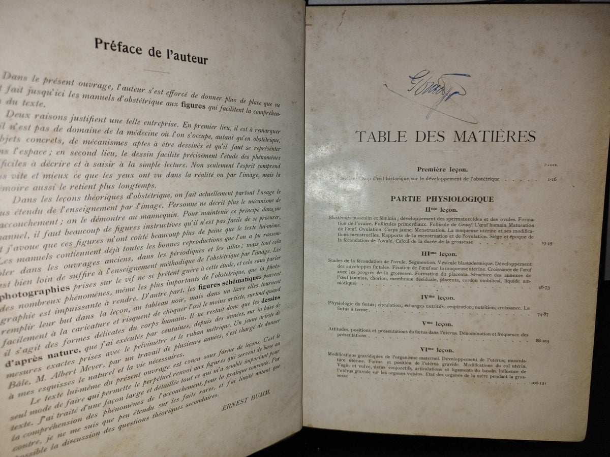 64- Francés. Compendio De Obstetricia / Précis D'Obstétrique En 28 Leçons - Ernest Bumm - 1911