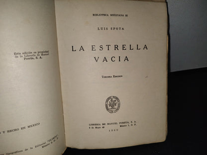 75- La Estrella Vacía - Luis Spota - Librería De Manuel Porrúa, S. A., 1960