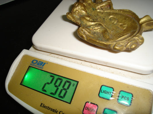 A2- Antiguo Cenicero De Bronce De Ángel Con Mandolina - 50'S - 60'S