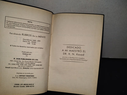 151- Percibiendo Rubros De La Mente - Dr. Farokh J. Master - B. Jain Publishers, Nueva Delhi - 2006
