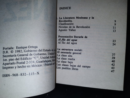 66- Contenido Social En La Obra De Agustín Yáñez. Al Filo Del Agua - Phillip Lance Hadley - 1982