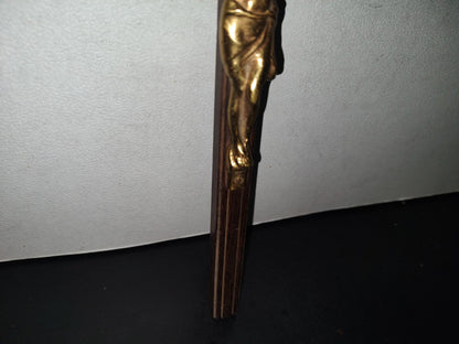 A3- Antiguo Crucifijo Grande De Bronce - 60'S - 70'S