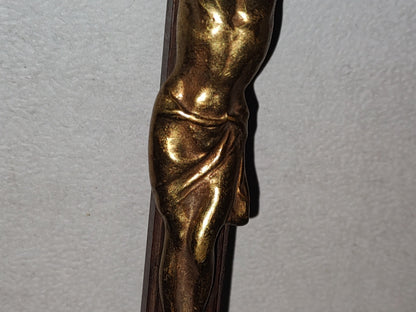 A3- Antiguo Crucifijo Grande De Bronce - 60'S - 70'S