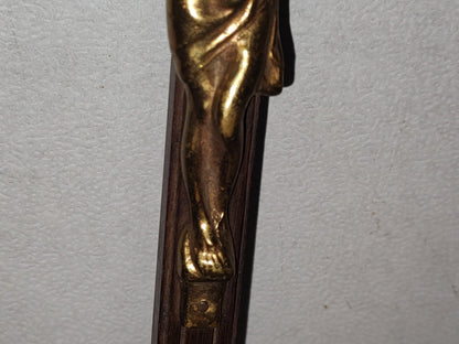 A3- Antiguo Crucifijo Grande De Bronce - 60'S - 70'S