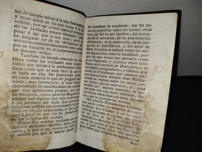 59- Pensamientos O Reflexiones Christianas Para Todos Los Días Del Año, T. I Francisco Nepueu - 1779