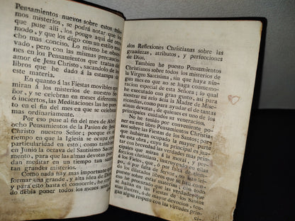 59- Pensamientos O Reflexiones Christianas Para Todos Los Días Del Año, T. I Francisco Nepueu - 1779