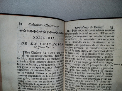 59- Pensamientos O Reflexiones Christianas Para Todos Los Días Del Año, T. I Francisco Nepueu - 1779