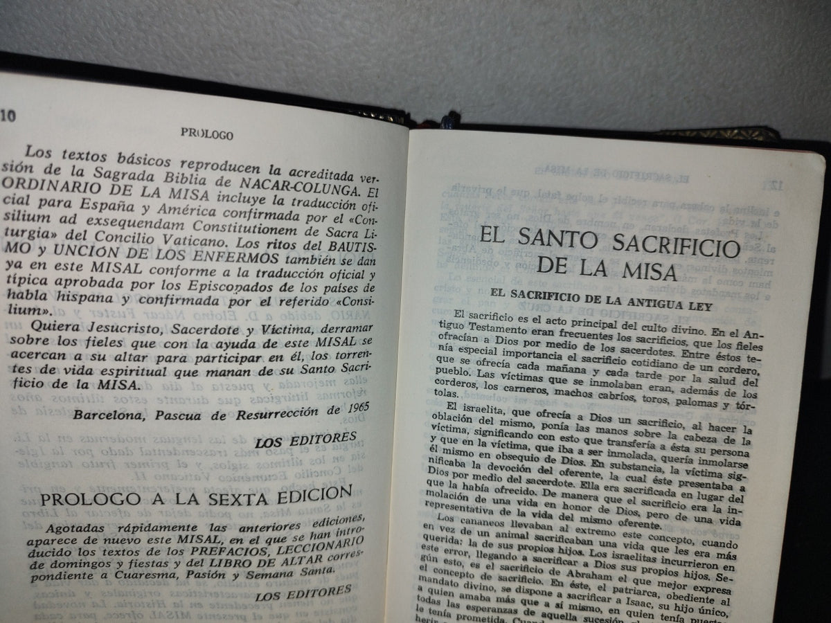 60- Misal Diario Castellano Devocionario Y Ritual - Eloino Nacar Fuster, Alberto Colunga - 1965