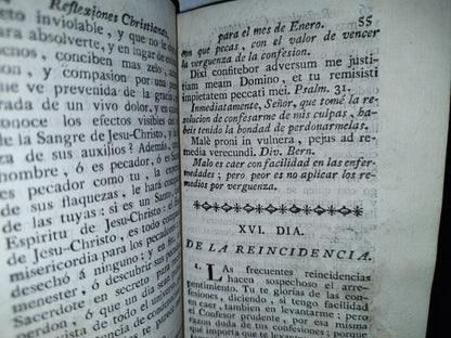 59- Pensamientos O Reflexiones Christianas Para Todos Los Días Del Año, T. I Francisco Nepueu - 1779