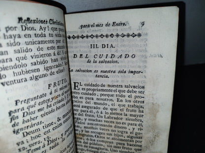 59- Pensamientos O Reflexiones Christianas Para Todos Los Días Del Año, T. I Francisco Nepueu - 1779