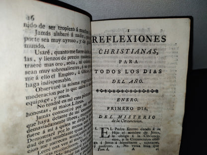 59- Pensamientos O Reflexiones Christianas Para Todos Los Días Del Año, T. I Francisco Nepueu - 1779