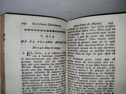 59- Pensamientos O Reflexiones Christianas Para Todos Los Días Del Año, T. I Francisco Nepueu - 1779
