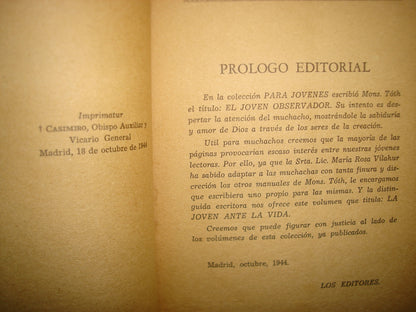 30- La Joven Ante La Vida - María Rosa Vilahur - 1944