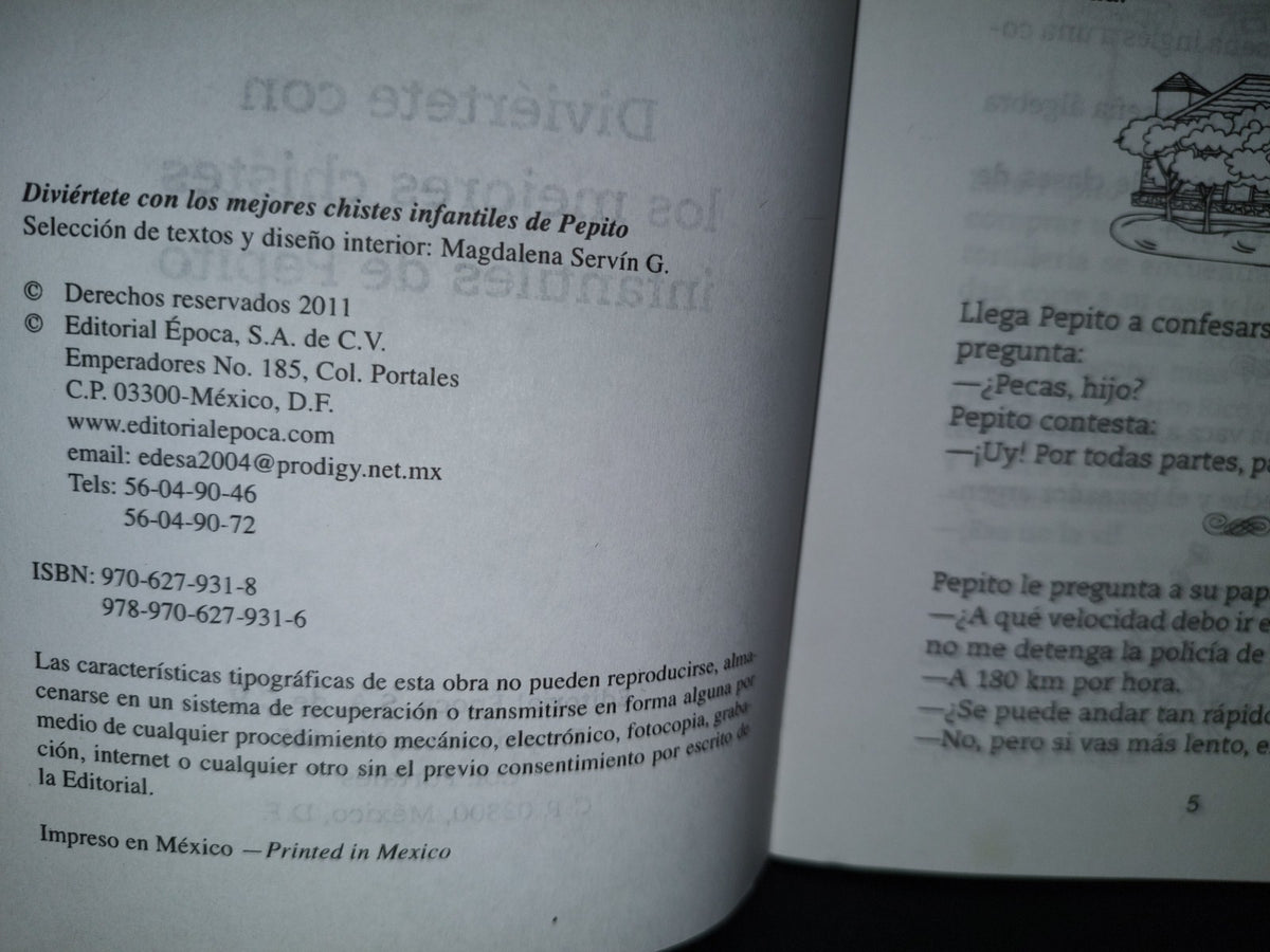 99- Diviértete Con Los Mejores Chistes Infantiles De Pepito - Editorial Época - 2011