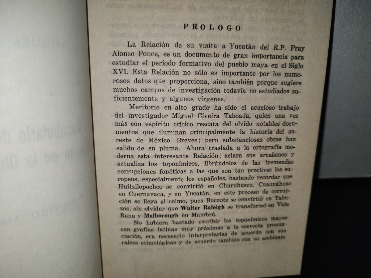 124- Yucatán Visto Por Fray Alonso Ponce - Miguel Civeira Taboada - Mérida, 1977
