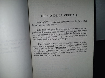 93- Espejo De La Verdad. Filosofía. Guía Del Conocimiento De Las Cosas Por Sus Causas - 1975