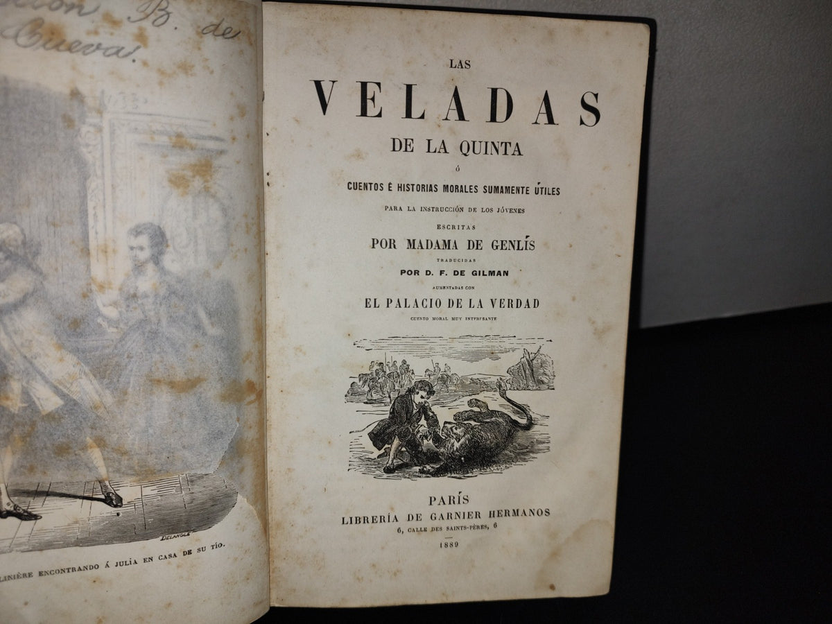 78- Las Veladas De La Quinta - Madame De Genlis. París. Librería De Garnier Hermanos - 1889