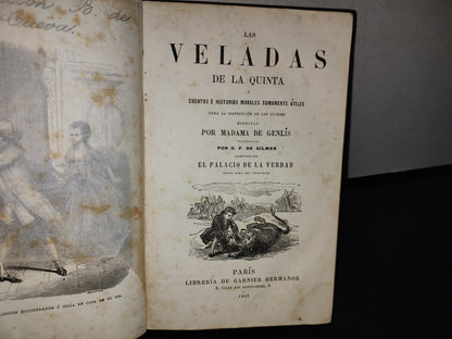 78- Las Veladas De La Quinta - Madame De Genlis. París. Librería De Garnier Hermanos - 1889