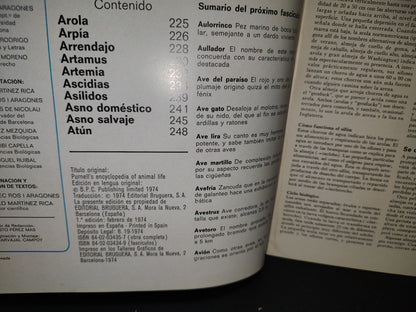 64- Gran Zoo. Enciclopedia De La Vida Animal - Bruguera - No. 10 - 1A. Edición: Febrero De 1974