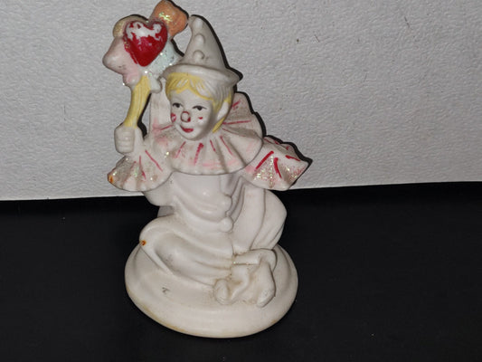 A3- Figura De Porcelana. Payaso Sentado Con Globos - 70'S - 80'S