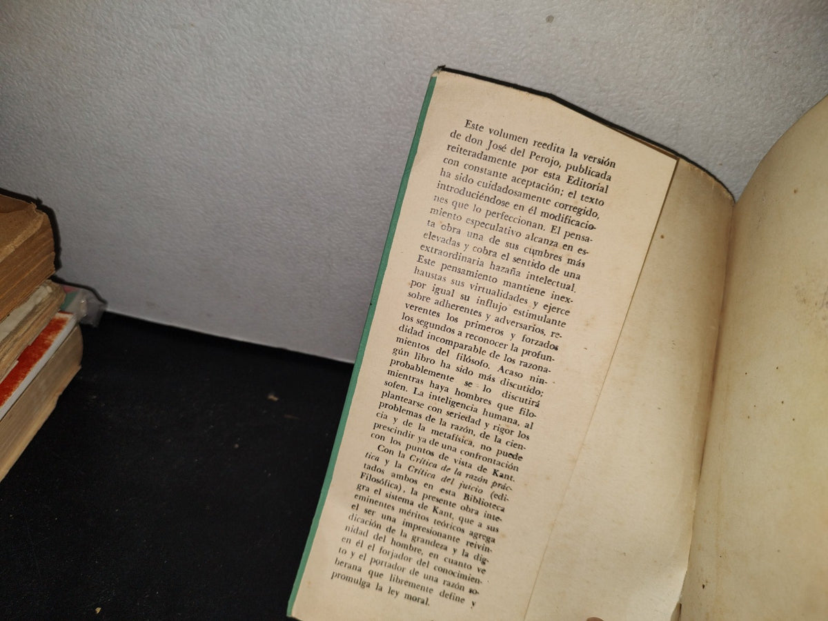 172- Crítica De La Razón Pura. Estética Trascendental Y Analítica Trascendental - Kant - 1970