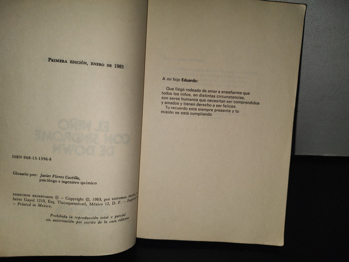 93- El Niño Con Síndrome De Down - Sylvia G. E. De López-Faudoa - Primera Edición 1983