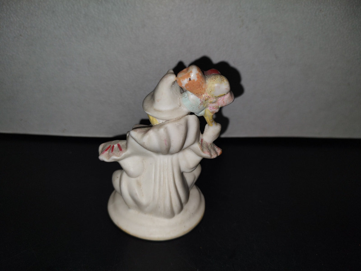 A3- Figura De Porcelana. Payaso Sentado Con Globos - 70'S - 80'S