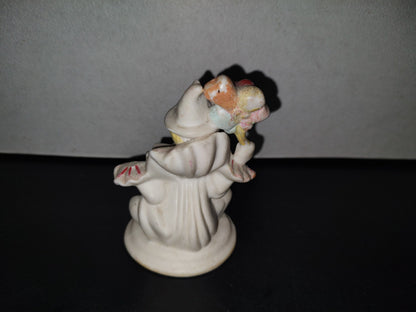 A3- Figura De Porcelana. Payaso Sentado Con Globos - 70'S - 80'S