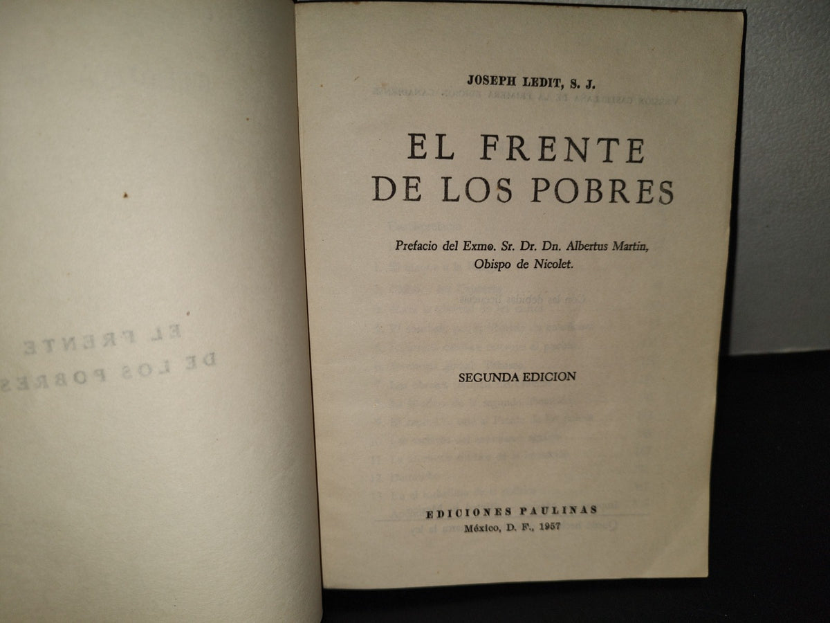 219- El Frente De Los Pobres - Joseph Ledit, S. J. - Ediciones Paulinas. México, D.F. 1957