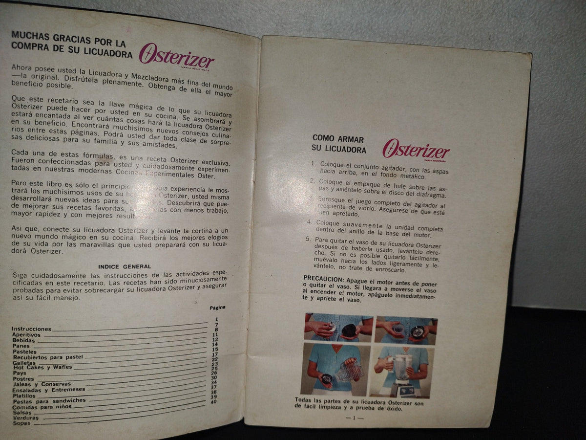 93- Libro Vintage De Cocina: Recetario Orterizer - 70'S