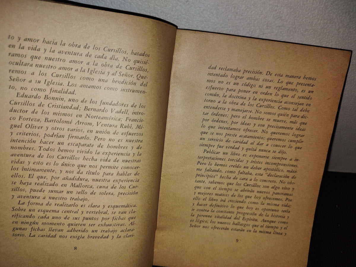 63- Cursillos De Cristiandad. Vertebración De Ideas - Eduardo Bonnin - Primera Edición 1962