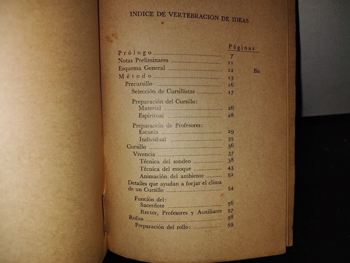63- Cursillos De Cristiandad. Vertebración De Ideas - Eduardo Bonnin - Primera Edición 1962