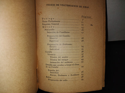 63- Cursillos De Cristiandad. Vertebración De Ideas - Eduardo Bonnin - Primera Edición 1962