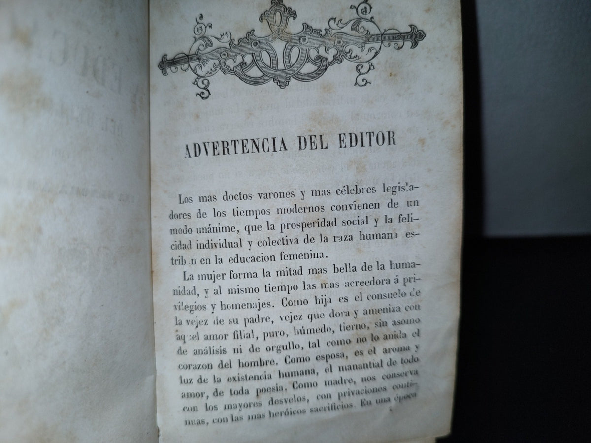 59- Cartas Sobre La Educación Del Bello Sexo - Por Una Señora Americana - Paris, Librería De A. Mezin, 1850'S
